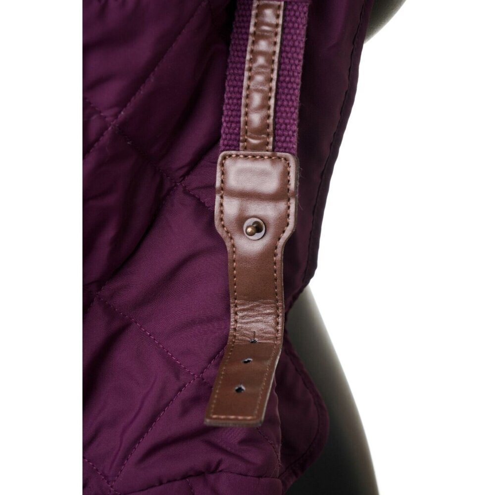 LAUREN Ralph Lauren Purple Quilted Jacket with Buckle Collar - Picture 14 of 16